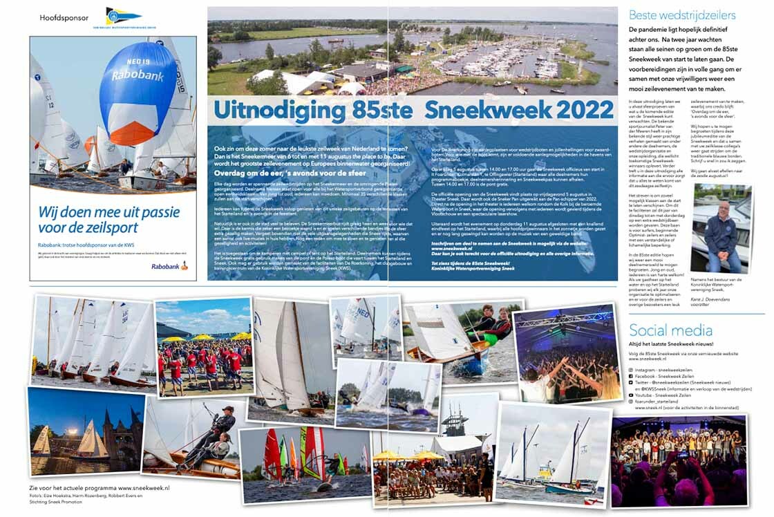 Sneekweek uitnodigings krant hp