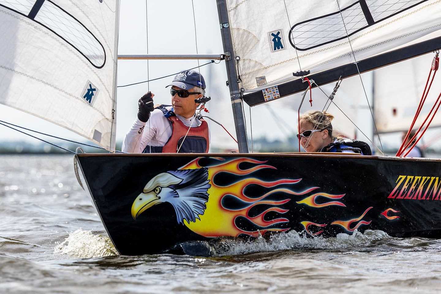Zeilen Sneekweek Schakel Gert Henk Bakker en Amerens Schurer 001