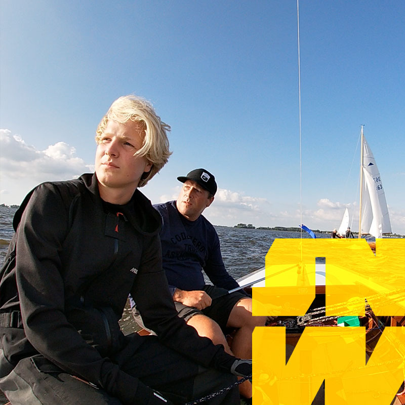 Vader & zoon voor het eerst samen de Sneekweek zeilen